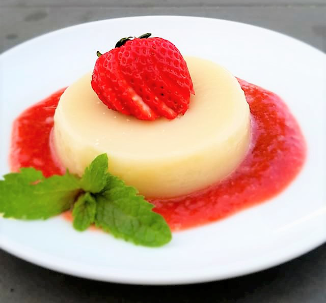 Dairy-Free Strawberry Cheesecake Panna Cotta