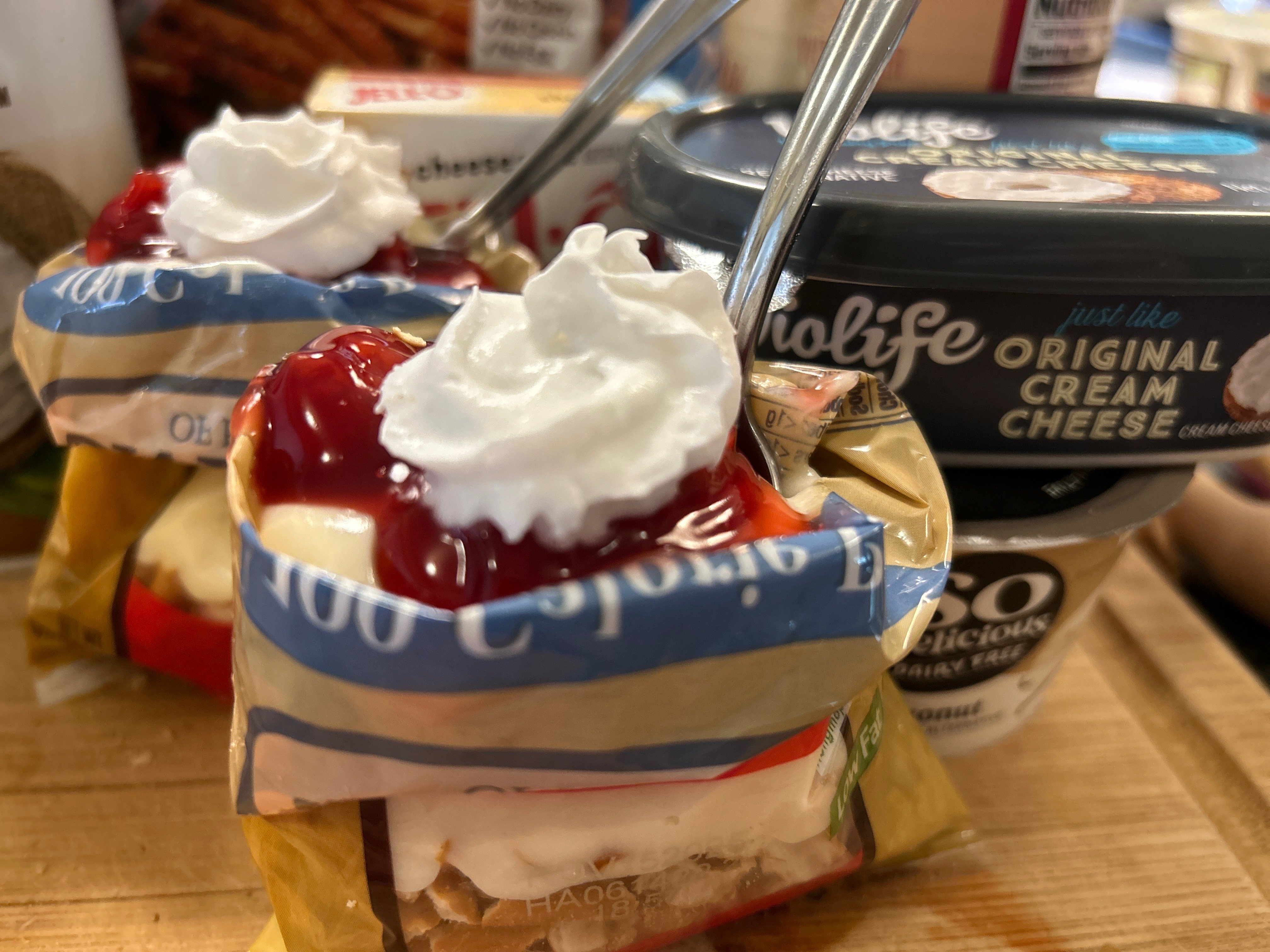 No Bake Walking Cherry Cheesecake